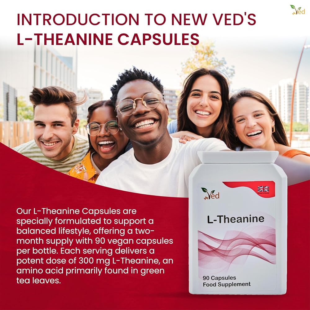 Ved L-Theanine 300 mg for Relaxation & Focus - 90 Capsules - image 6