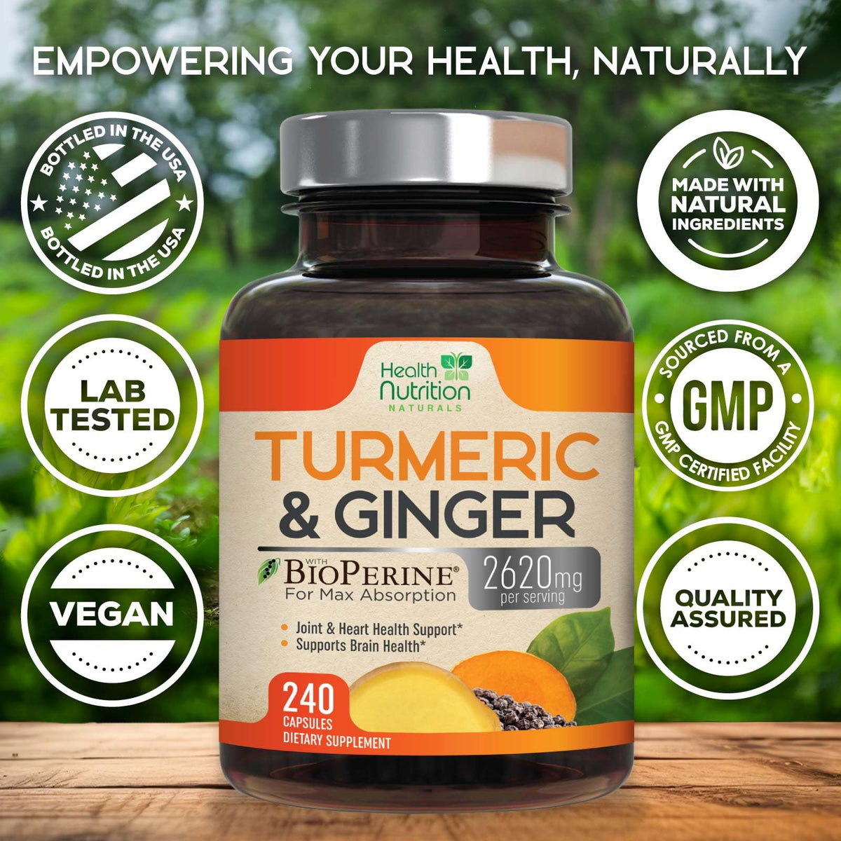 Health Nutrition Naturals Turmeric Curcumin Supplement - 95%