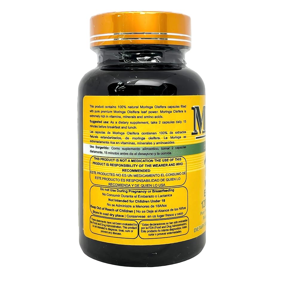Productos El Colibri Moringa 100% Natural Extract 1000mg - 120 Capsules - image 3