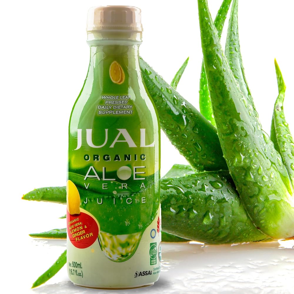 JUAL Healthy Organic Aloe Vera Juice drink- Grapefruit Flavor - Aloe
