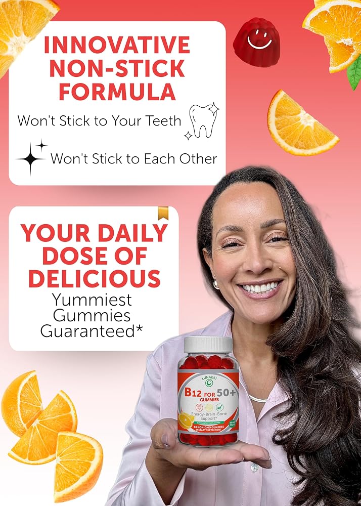 Lunakai Vitamin B12 Gummies for Adults 50+ 3000mcg - 60 Count - image 3