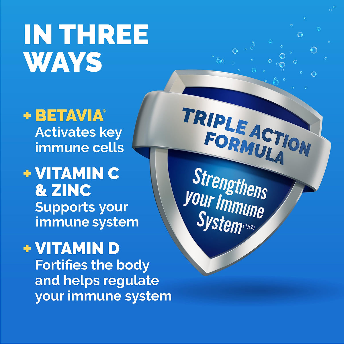 Emergen-C Immune+ Triple Action Immune Support Powder - 50 Packets - image 3
