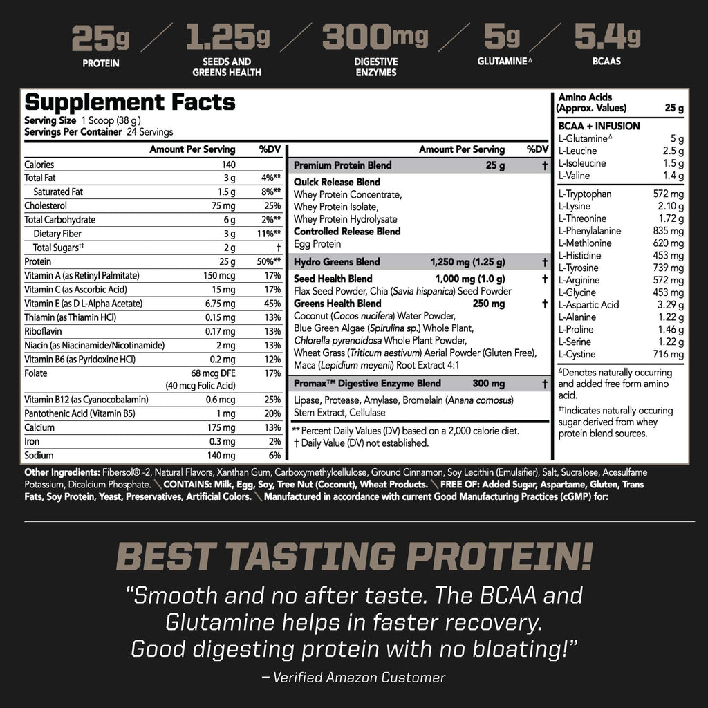 PMD Sports Amplify XL Whey Protein Hydro Greens Blend