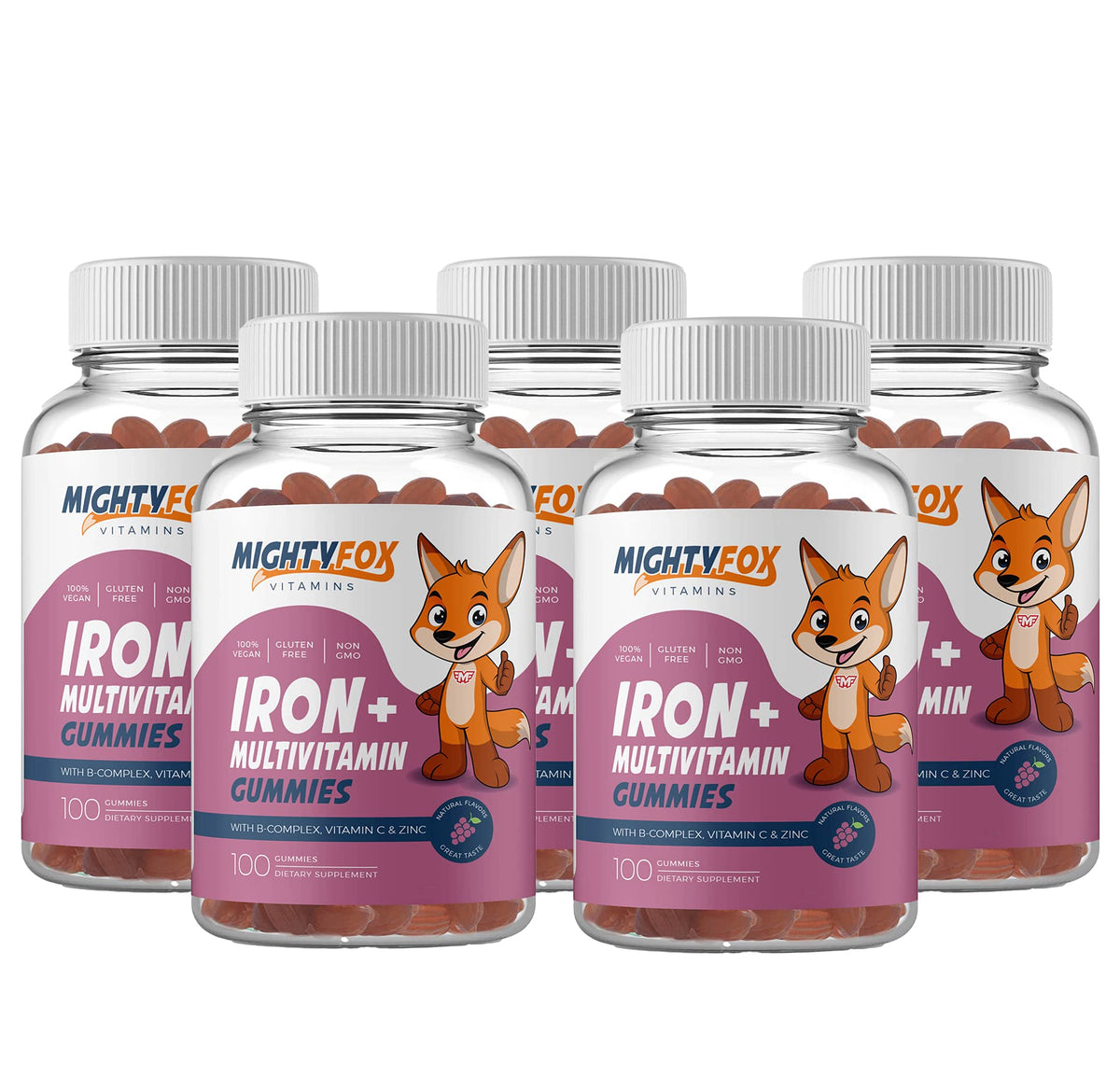MIGHTY FOX VITAMINS Iron Gummies for Kids
