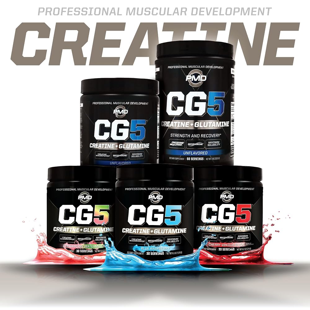 PMD Sports CG5 - Premium Creatine and L Glutamine Powder - Maximum