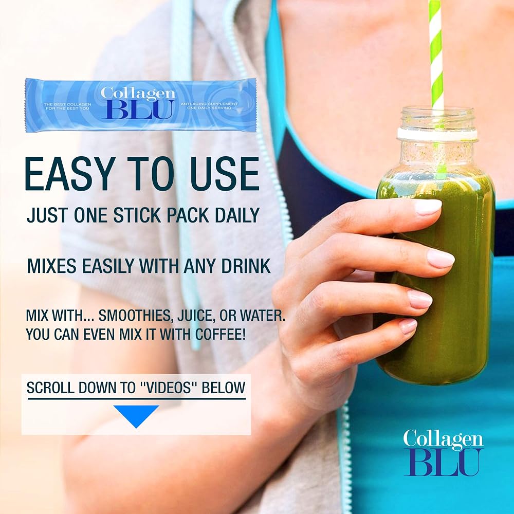 Collagen BLU Premium Marine Collagen with Vitamin C - 30 Stick Packs - image 4