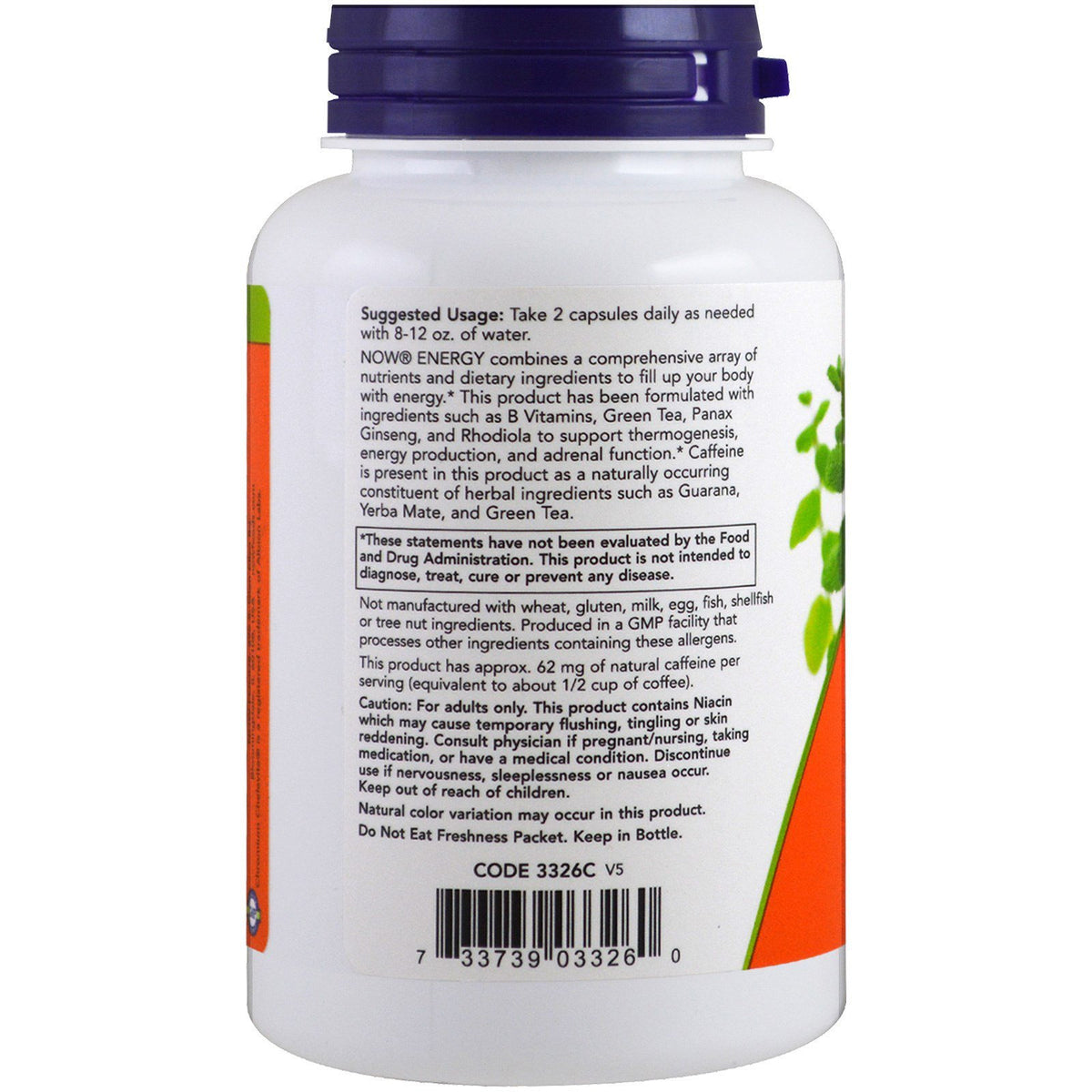 NOW Foods Energy Metabolic Diet - 90 Vegetarian Capsules - image 3