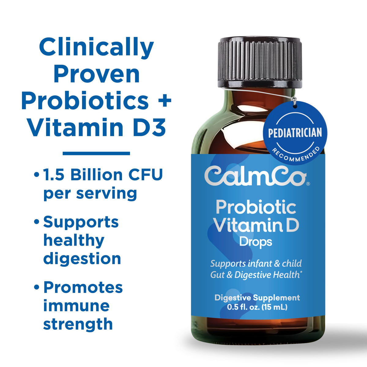 CalmCo Probiotic Vitamin D Drops for Infants - 15ml - image 3