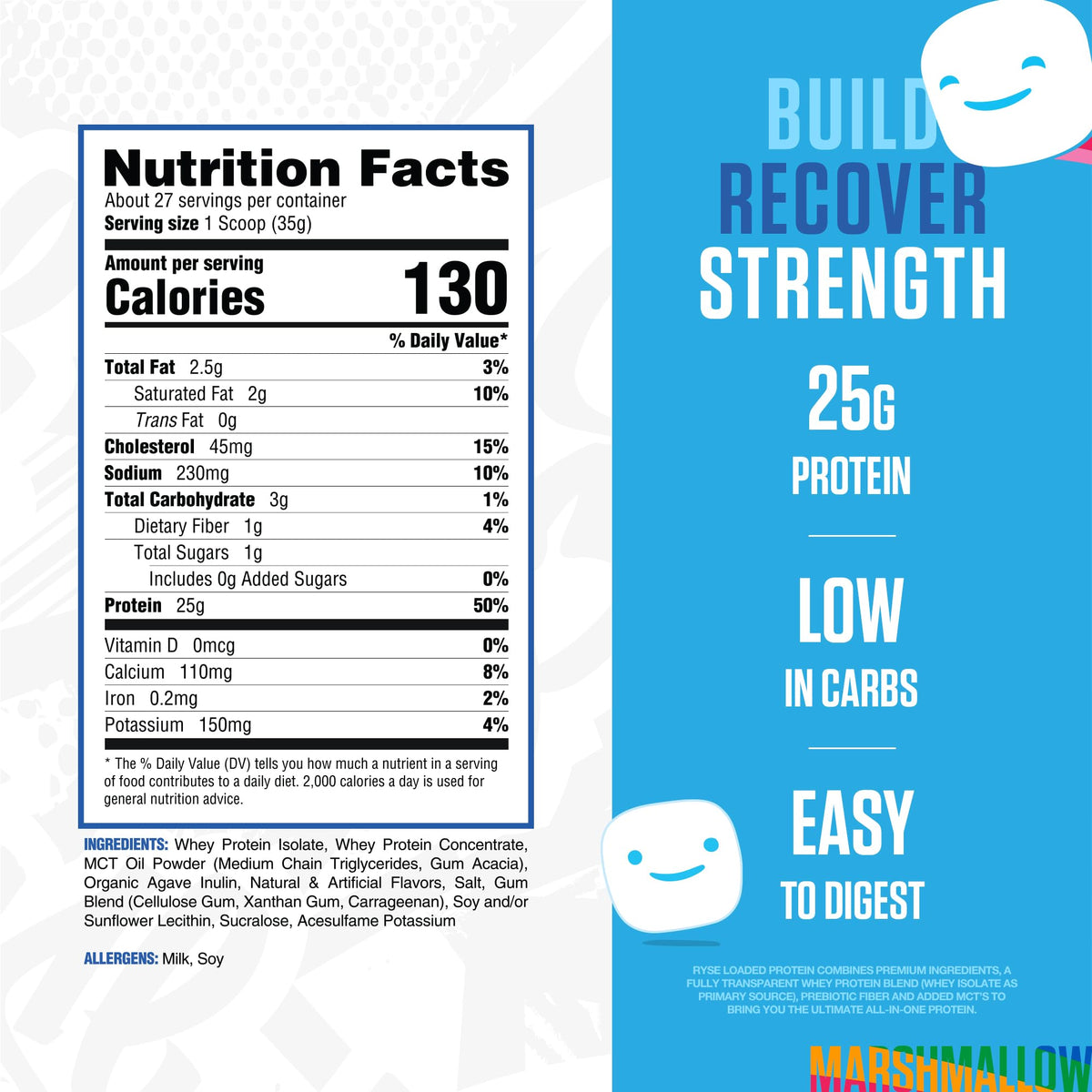 Ryse Loaded Protein Powder