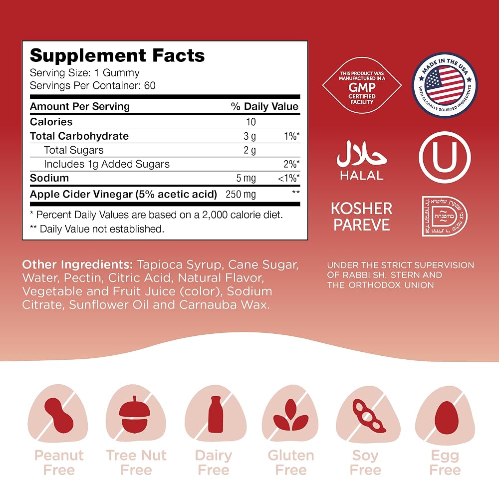 Zahler - Apple Cider Vinegar Gummies - Kosher & Delicious ACV - image 5