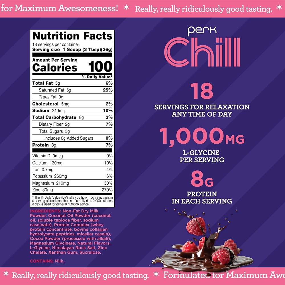 Perk Chill Chocolate Raspberry Drink Mix - 18 Servings - image 2