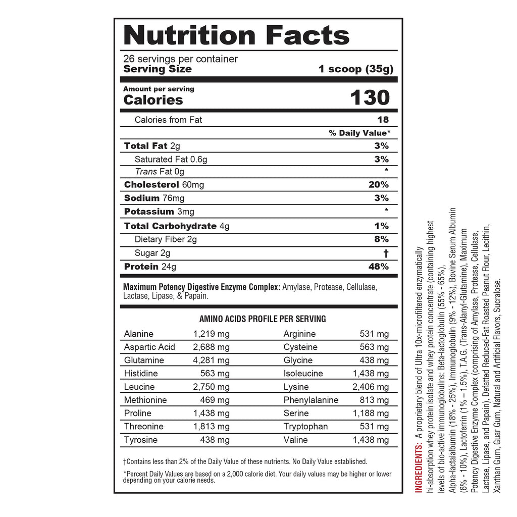 Metabolic Nutrition Protizyme 100% Whey Protein Powder - 26 Servings - image 2