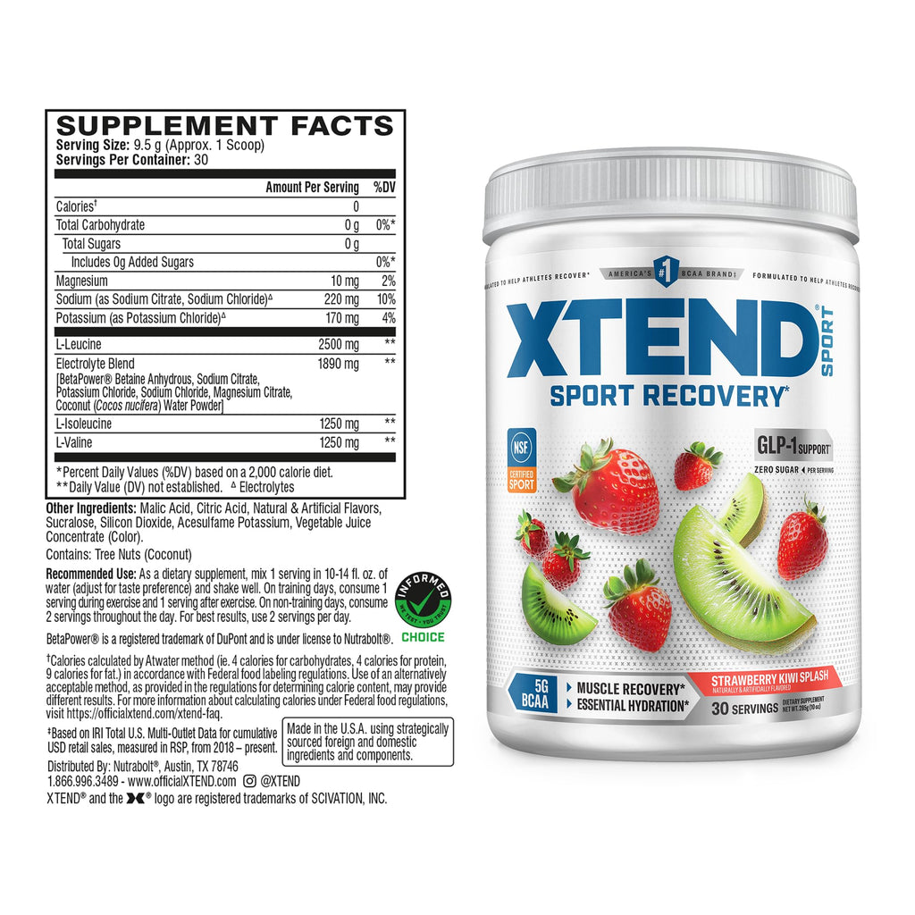 Xtend Sport BCAA Powder Watermelon - Electrolyte Powder for Recovery