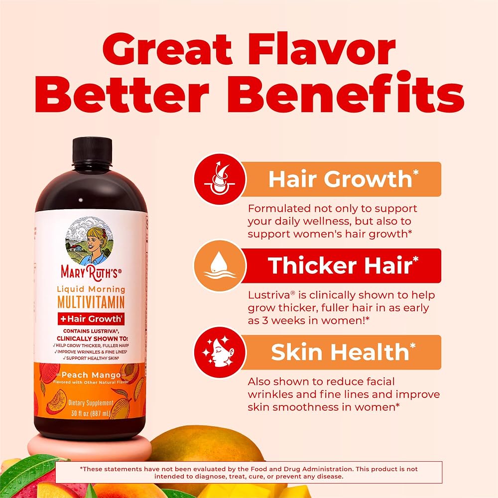 MARYRUTH'S Organics Liquid Multivitamin+Hair Growth
