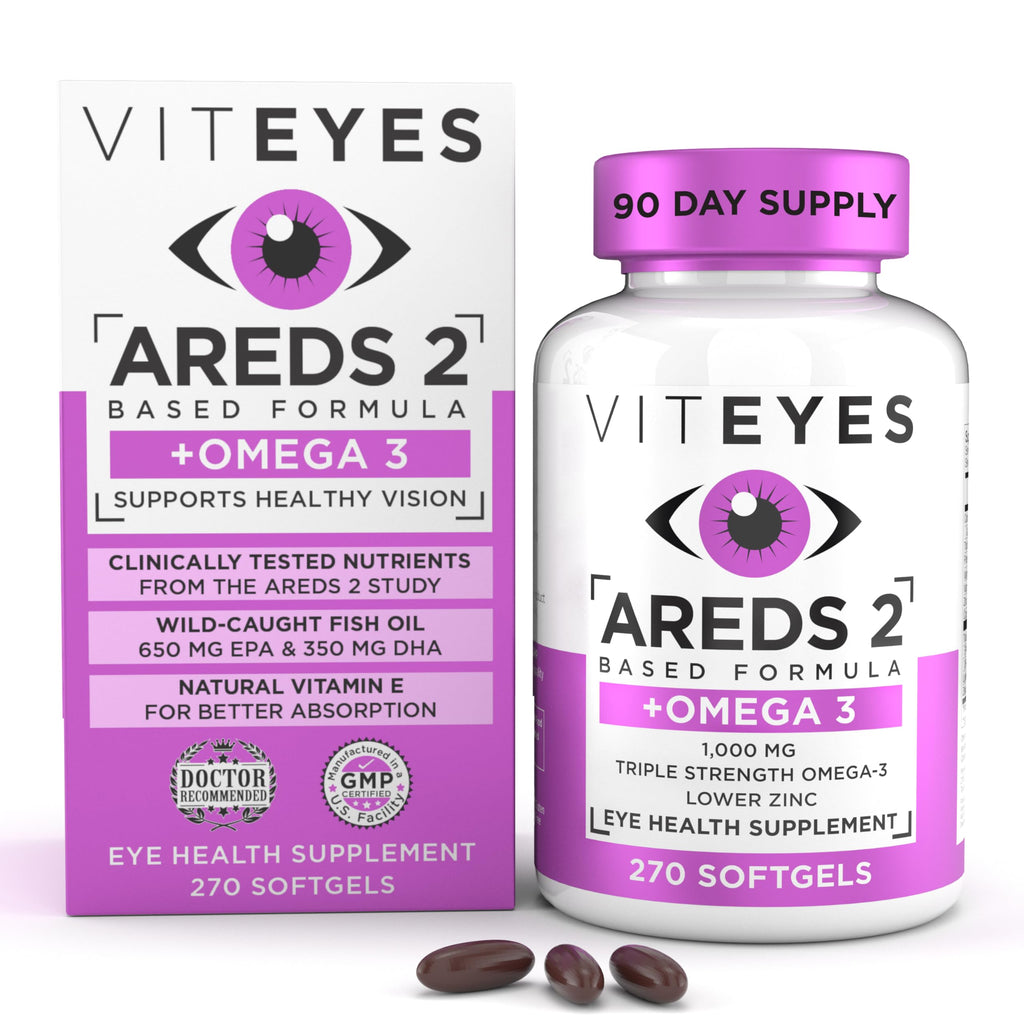 Viteyes AREDS 2 + Omega-3 Macular Support Softgels - 270 Count