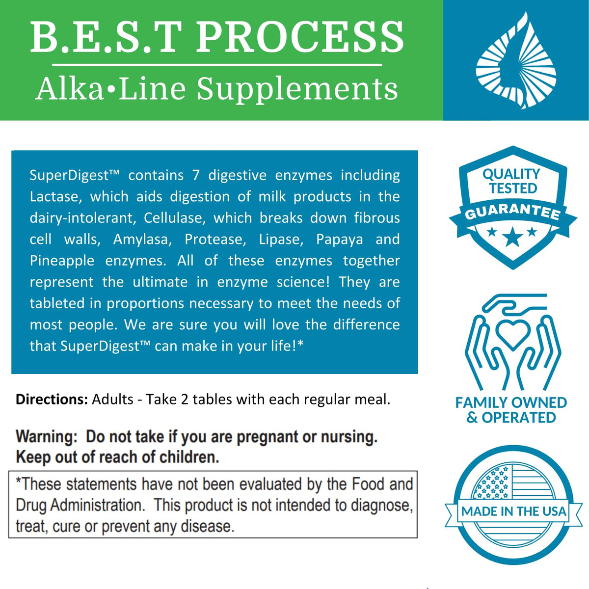 Morter SuperDigest - 7 Plant-Based Digestive Enzymes with Bromelain