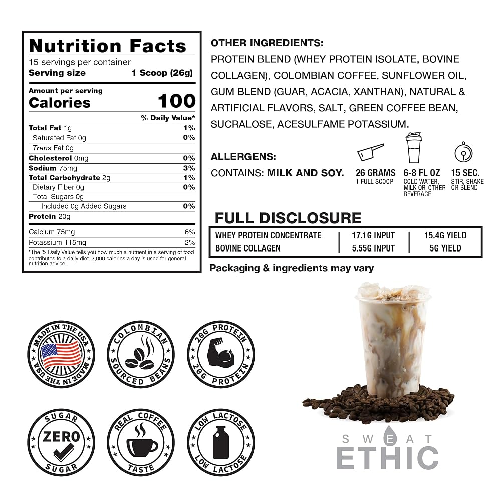 Sweat Ethic Brew’D UP Collagen Protein Coffee