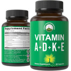 Peak Performance Vitamins D 5000 IU + A + K + E - 30 Capsules