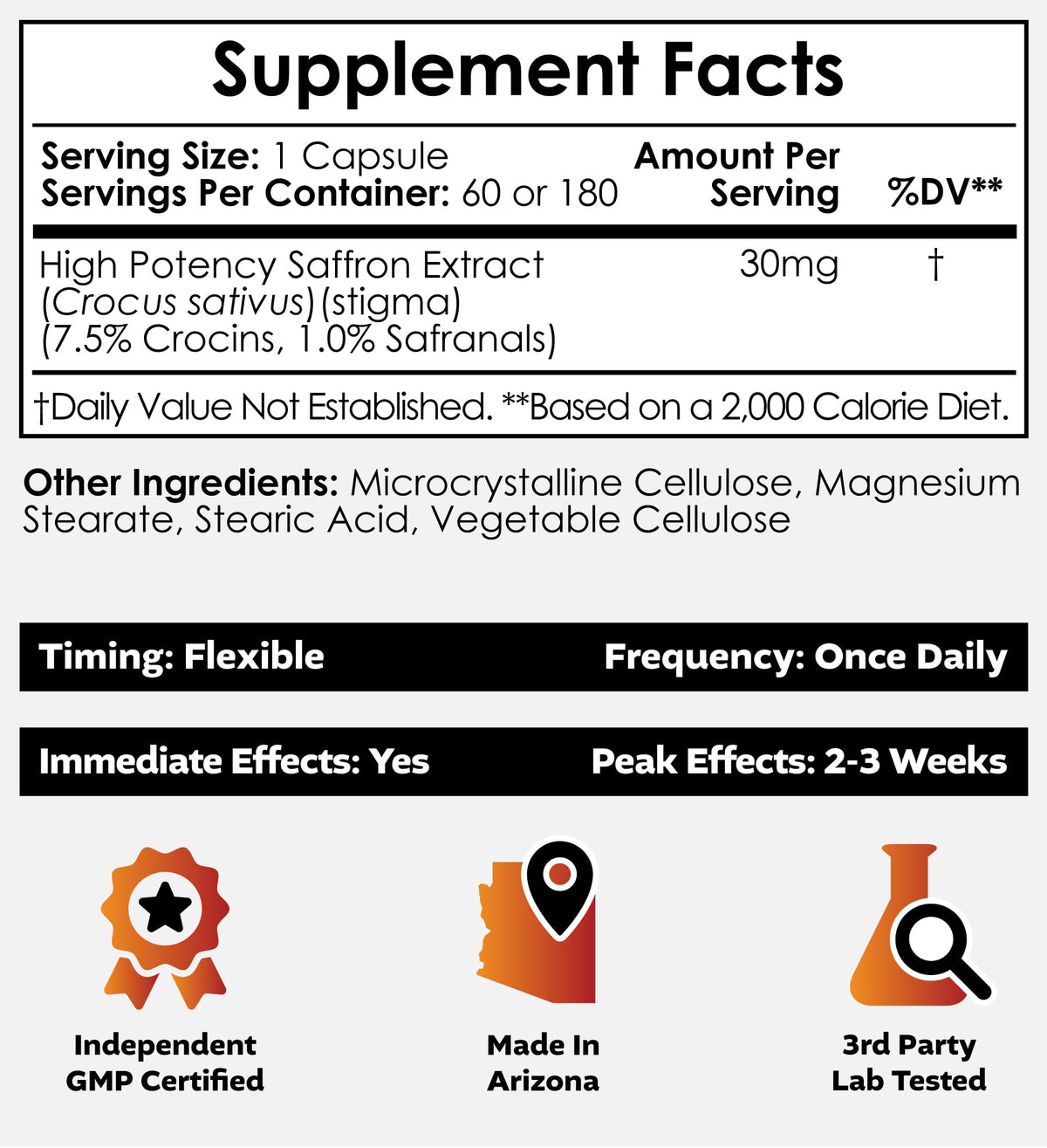 Nootropics Depot High Potency Saffron Extract Capsules