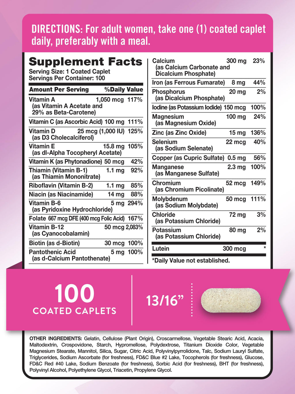 Nature's Truth Adult Women's Multivitamin