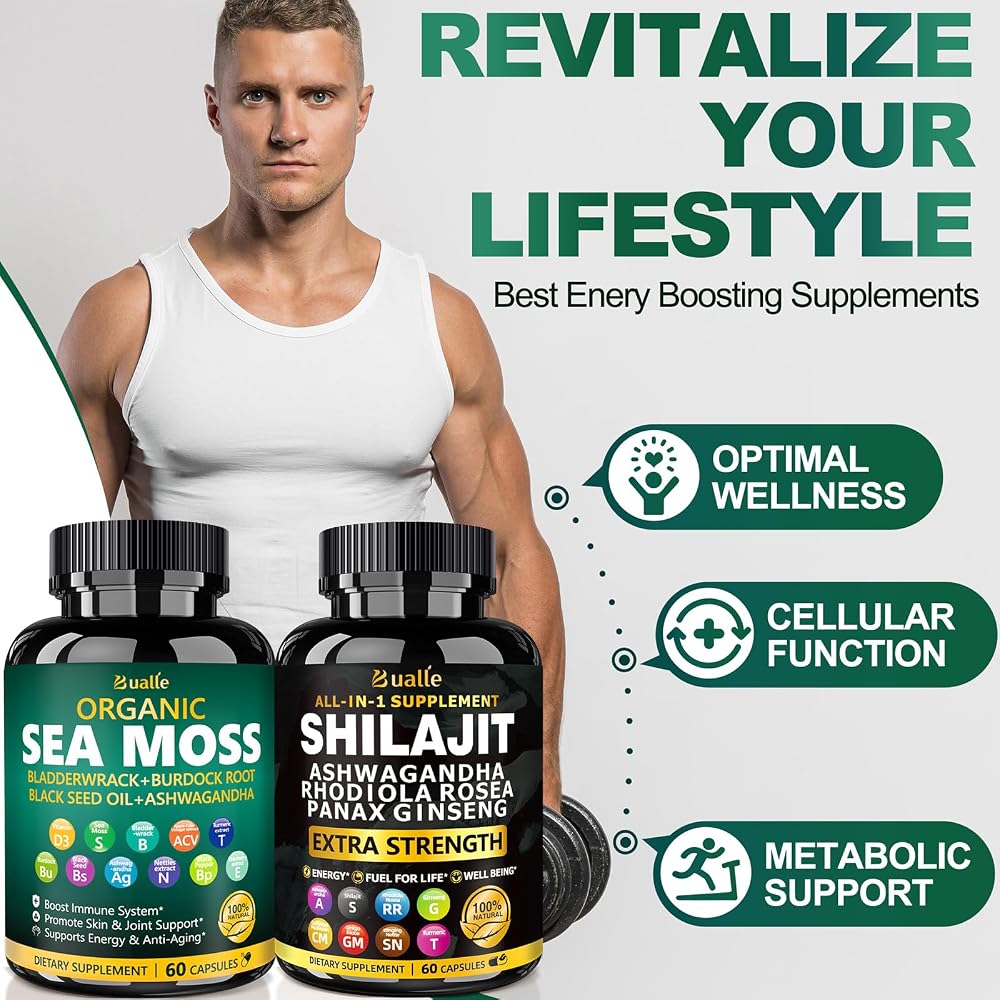 Bualle Shilajit Capsules with Ashwagandha & Ginseng - 120 Capsules - image 4