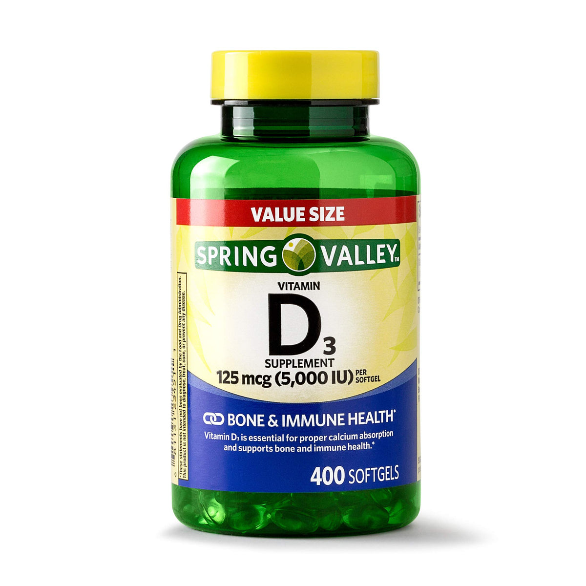 Haneuul Spring Valley Vitamin D3 5000 IU - 400 Softgels