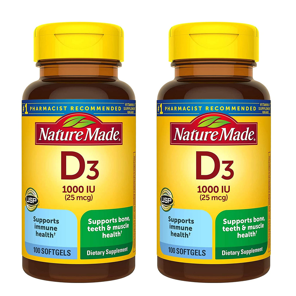 Nature Made Vitamin D3 1000 IU Softgels - 200 Count