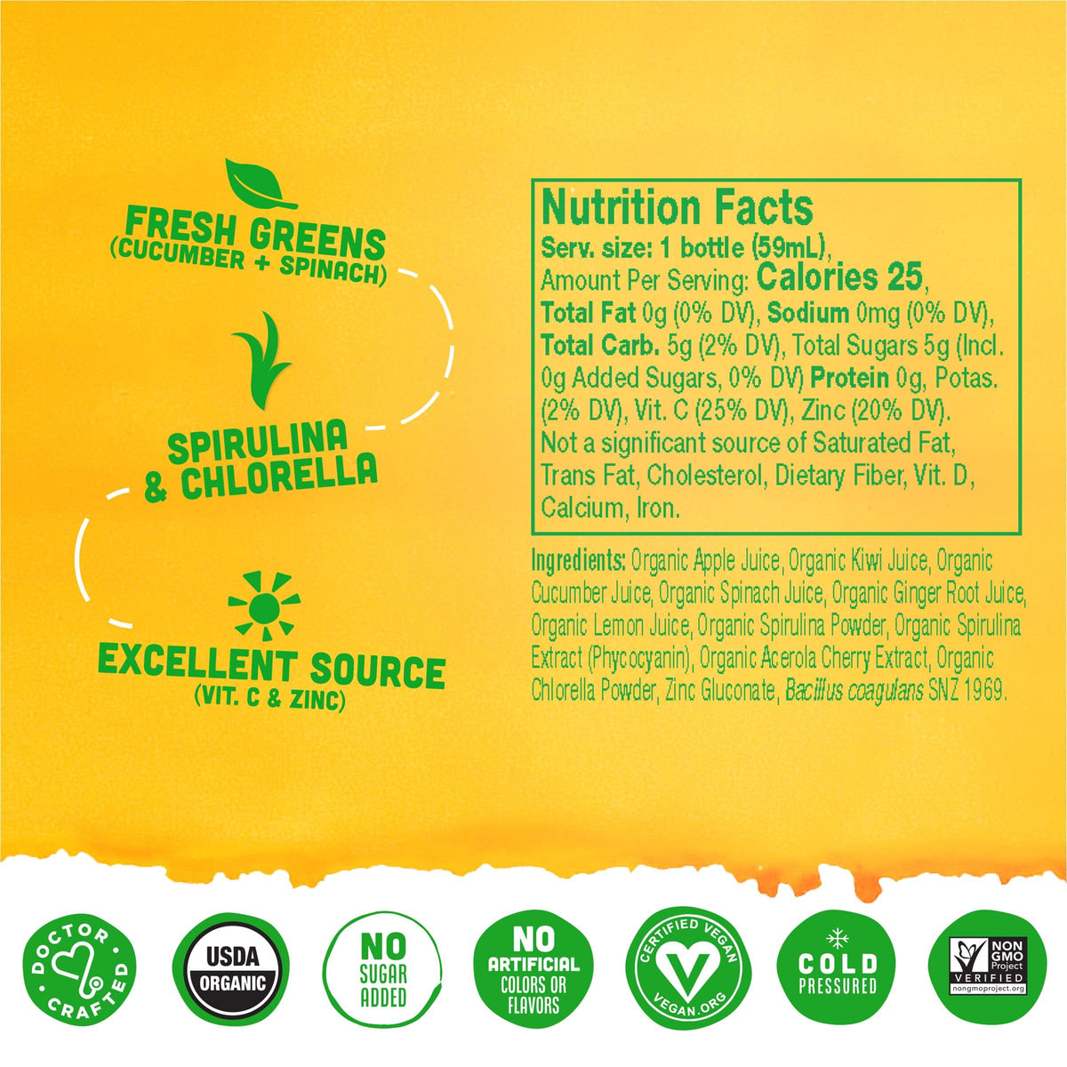 Vive Organic Detox + Immunity Kiwi Apple Wellness Shot - 2 fl oz - image 2