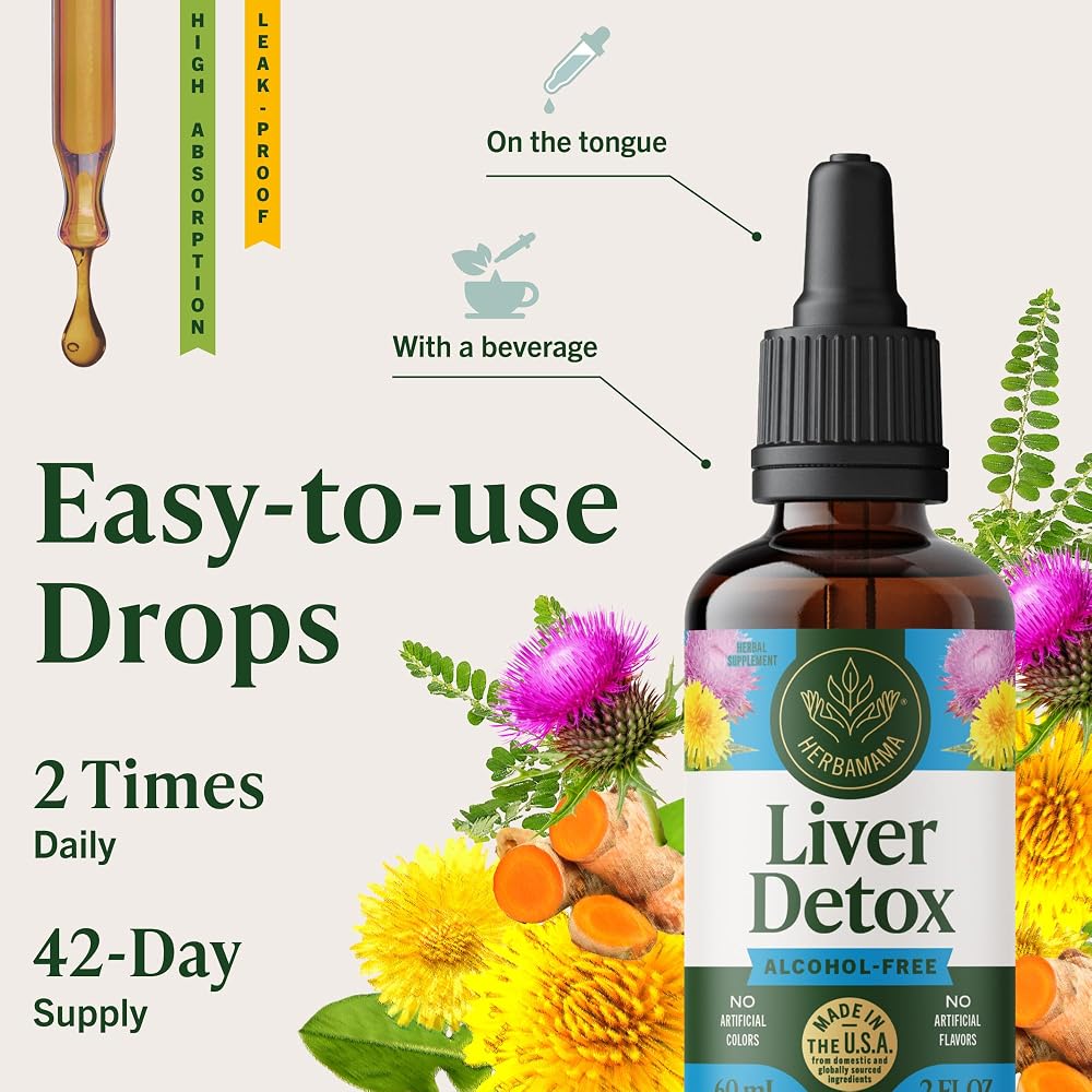HERBAMAMA Liver Cleanse Detox & Repair Liquid - 2 Fl Oz - image 6