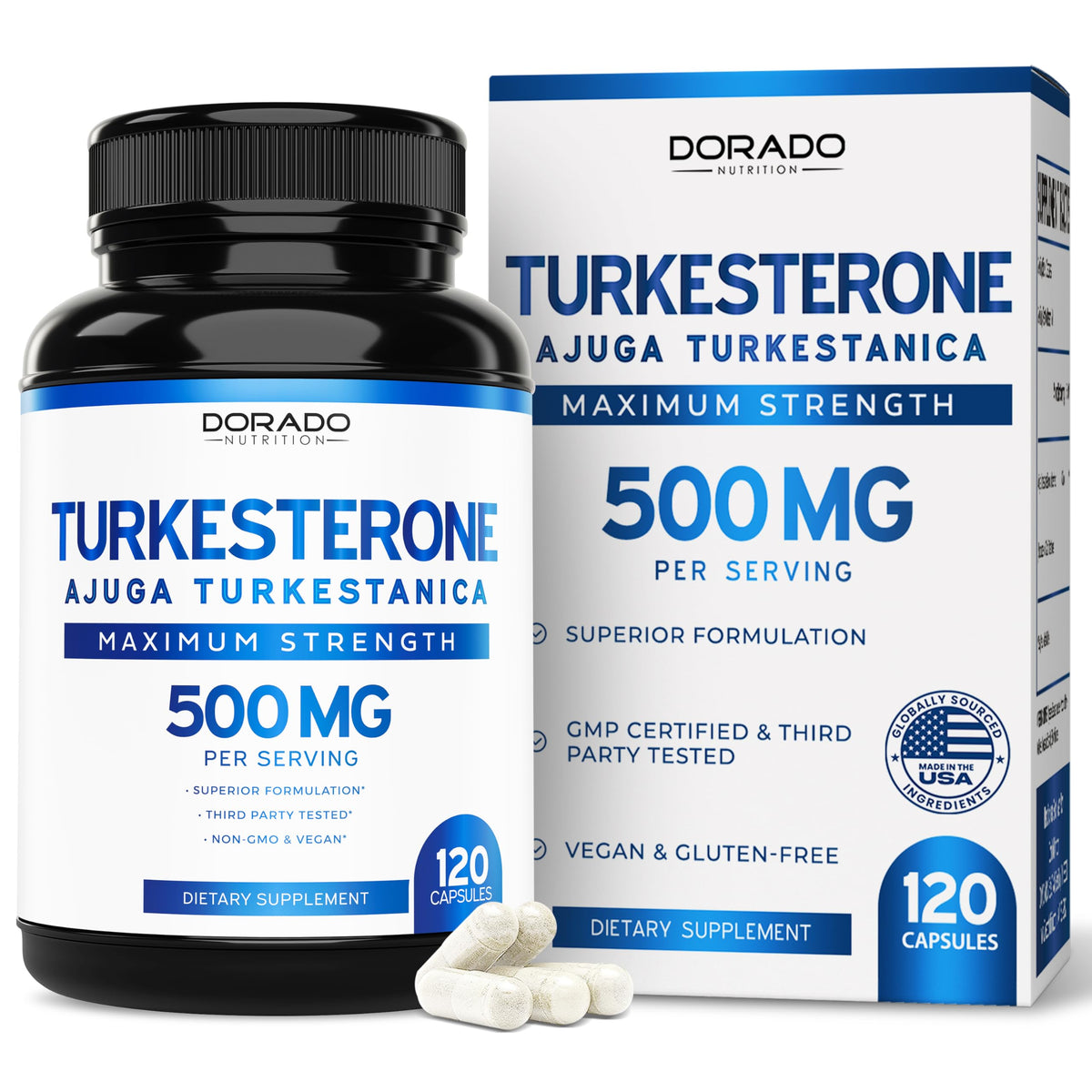 DORADO NUTRITION Turkesterone 500mg - 120 Capsules