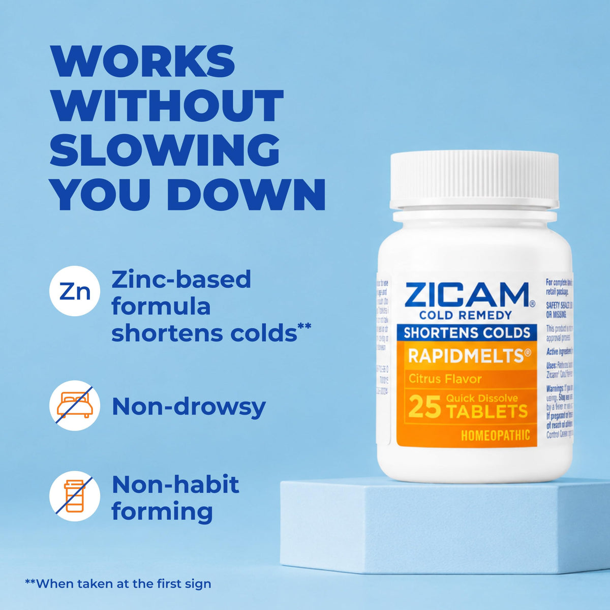 Zicam Cold Remedy RapidMelts Citrus - 25 Tablets - image 6