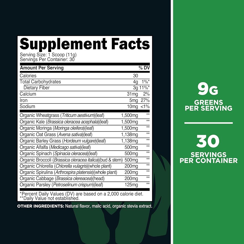 Primal Organic Super Greens Powder Mixed Berry - 30 Servings - image 2