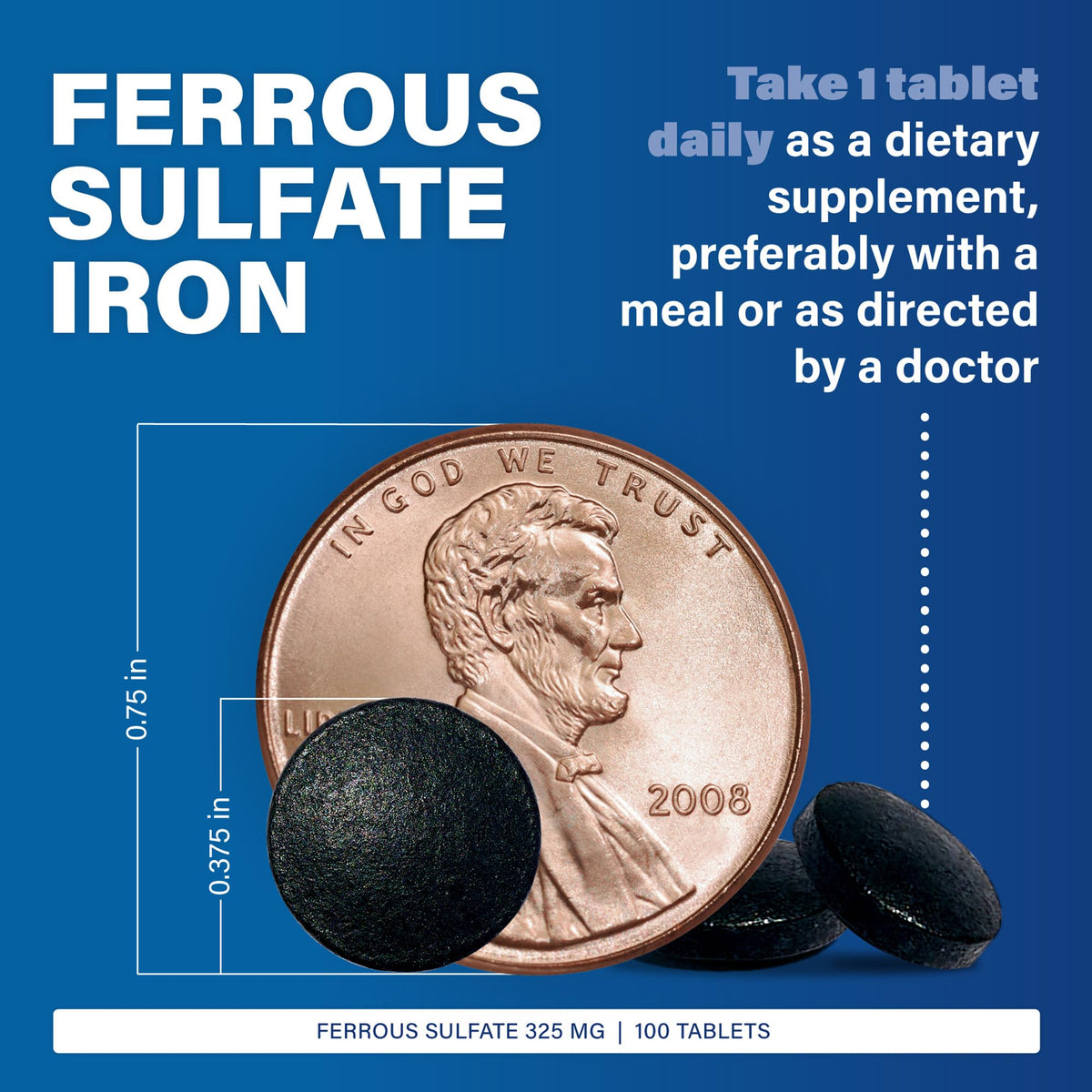 Major Ferosul - Ferrous Sulfate 325mg Tablets with 65mg of Elemental