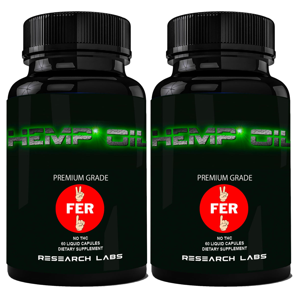 Research Labs Premium Hemp Capsules Omega 3-6-9 - 120 Count