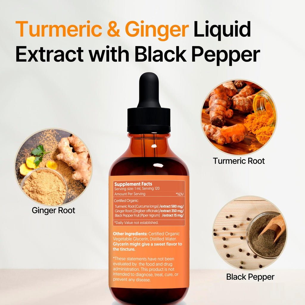 Herbana Turmeric Liquid Extract with Ginger & Black Pepper - 4 FL OZ - image 2