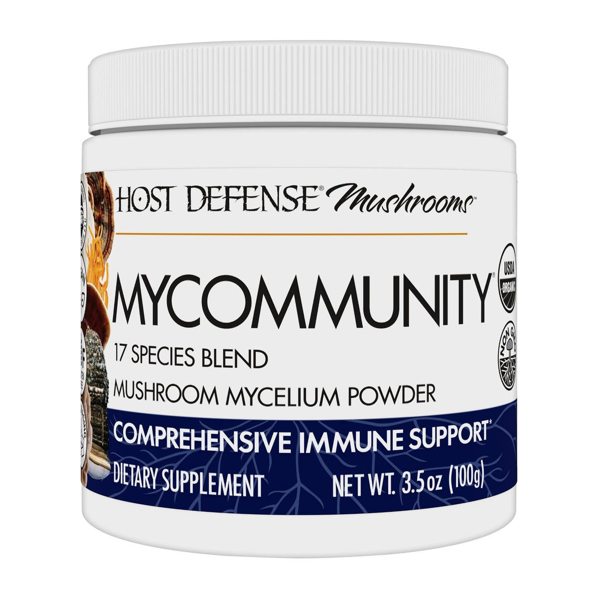 Host Defense MyCommunity Mushroom Powder for Immune Support - 100g