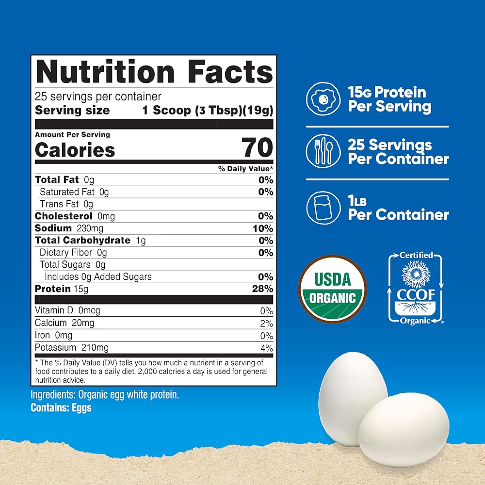 Nutricost Organic Egg White Protein Powder - 25 Servings - image 2