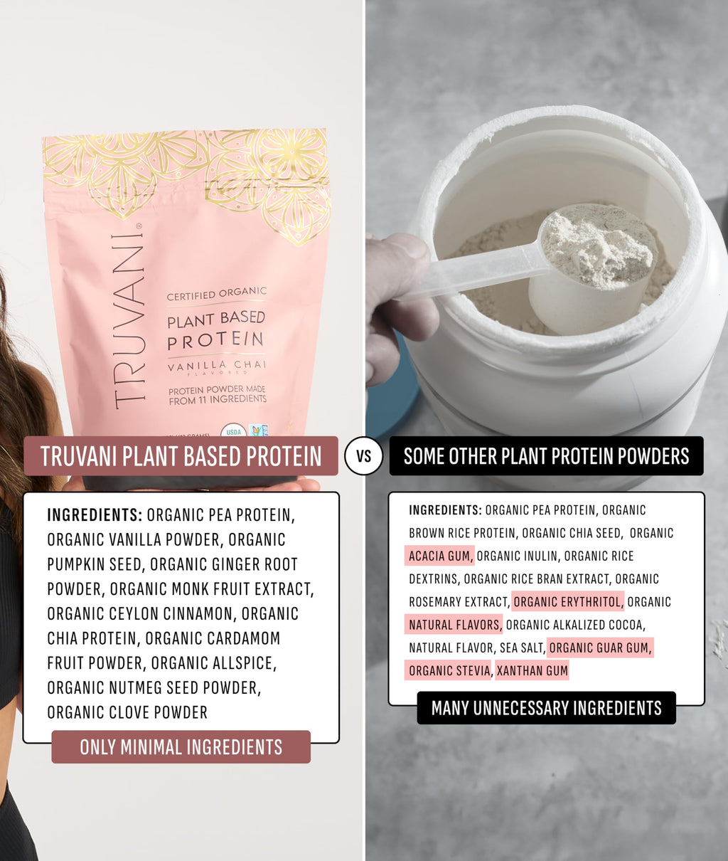 Truvani Organic Plant Based Protein Powder