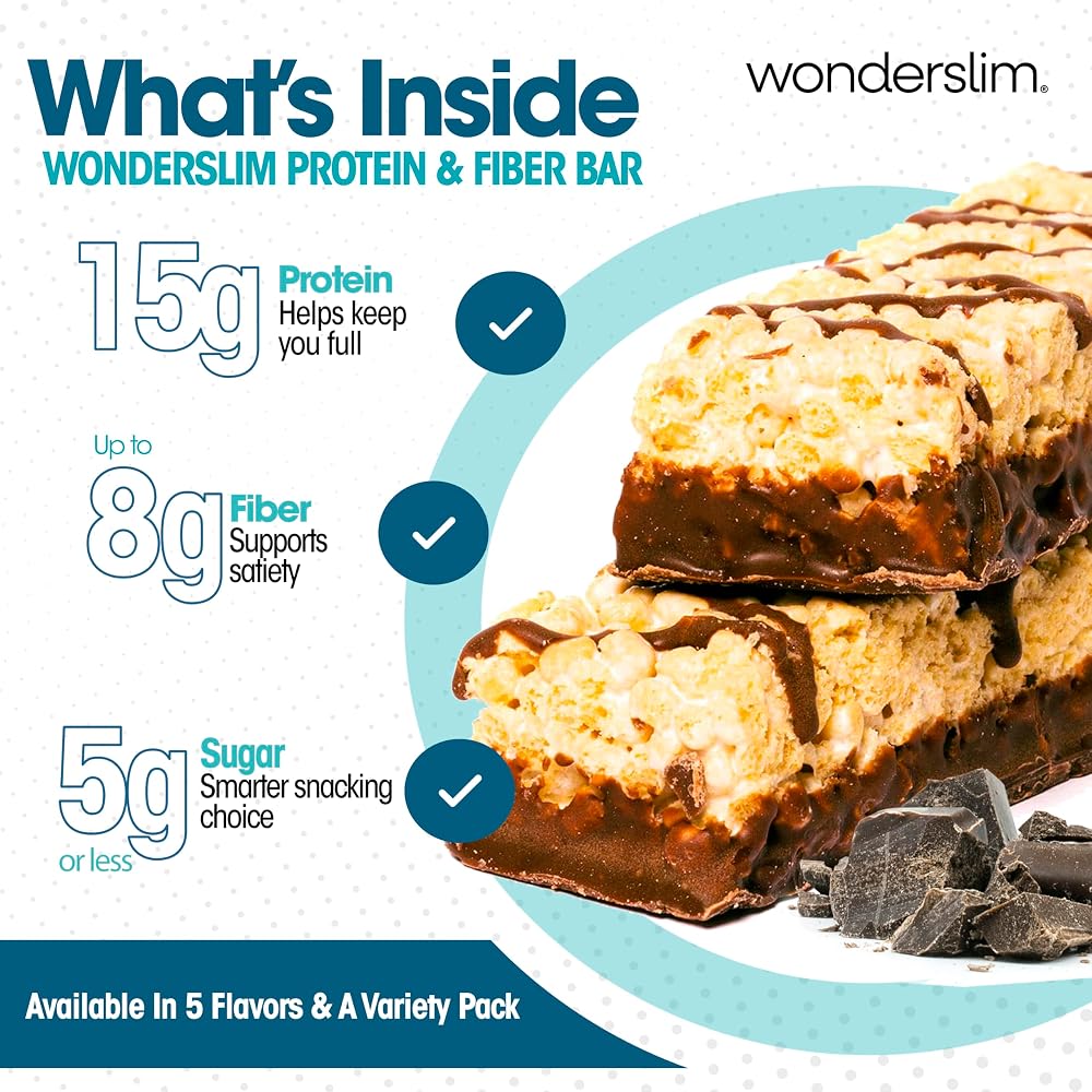 WonderSlim High Protein High Fiber Bars Fluffy S'more Crisp - 7 Pack - image 4