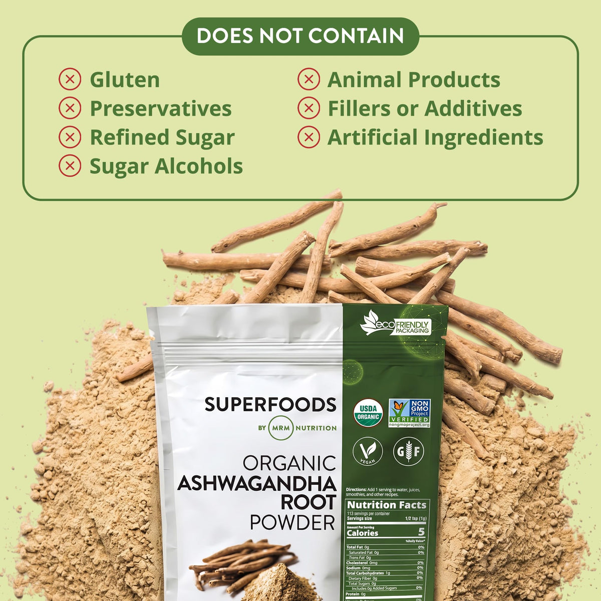 MRM Organic Ashwagandha Root Powder - 113 Servings - image 8