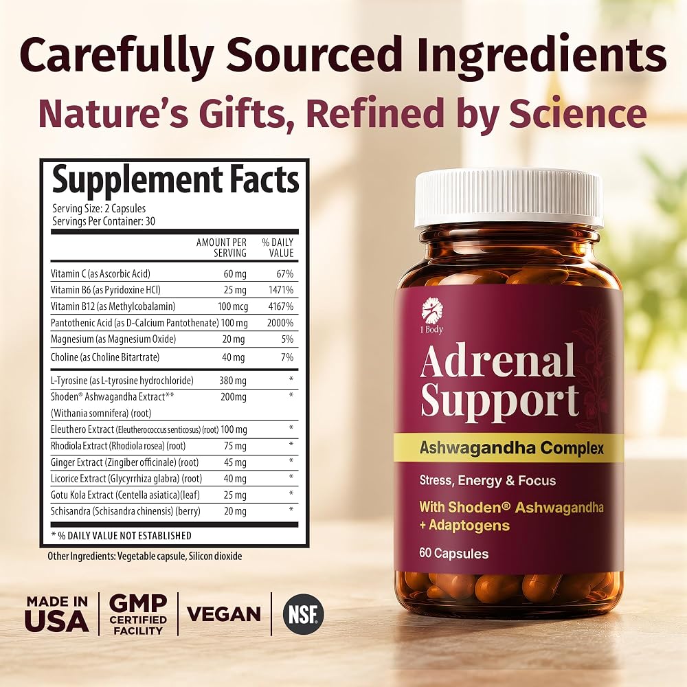 1 Body Adaptogen Complex Supplement with Ashwagandha - Mood