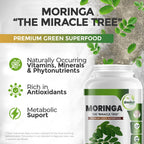 GreeNatr Ginkgo Biloba Panax Ginseng Moringa Capsules - 120 Count - image 4