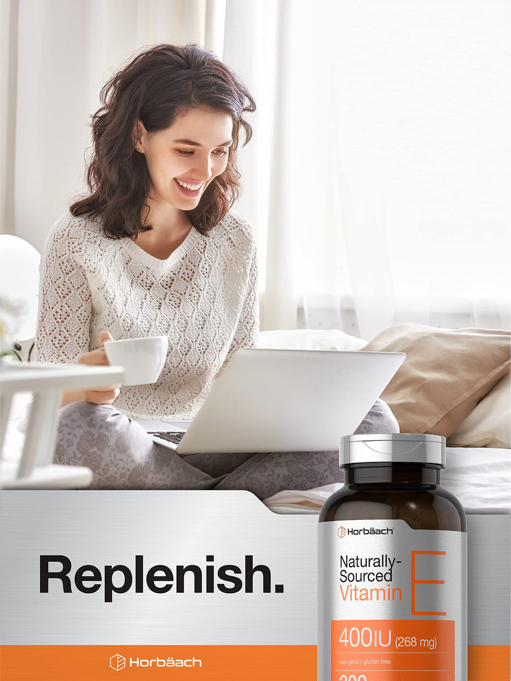 Horbäach Vitamin E Supplement 400 IU - 300 Softgels - image 6