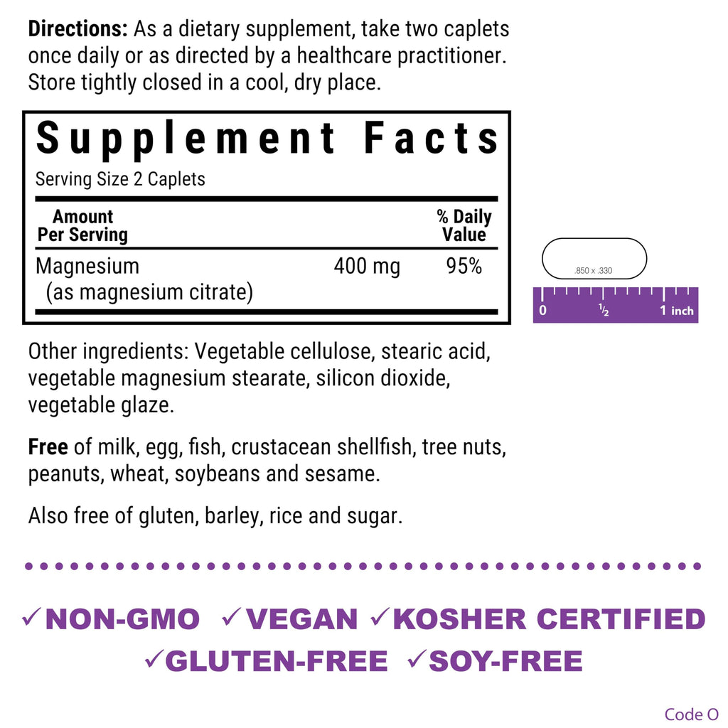Bluebonnet Nutrition Magnesium Citrate (400mg of Magnesium)
