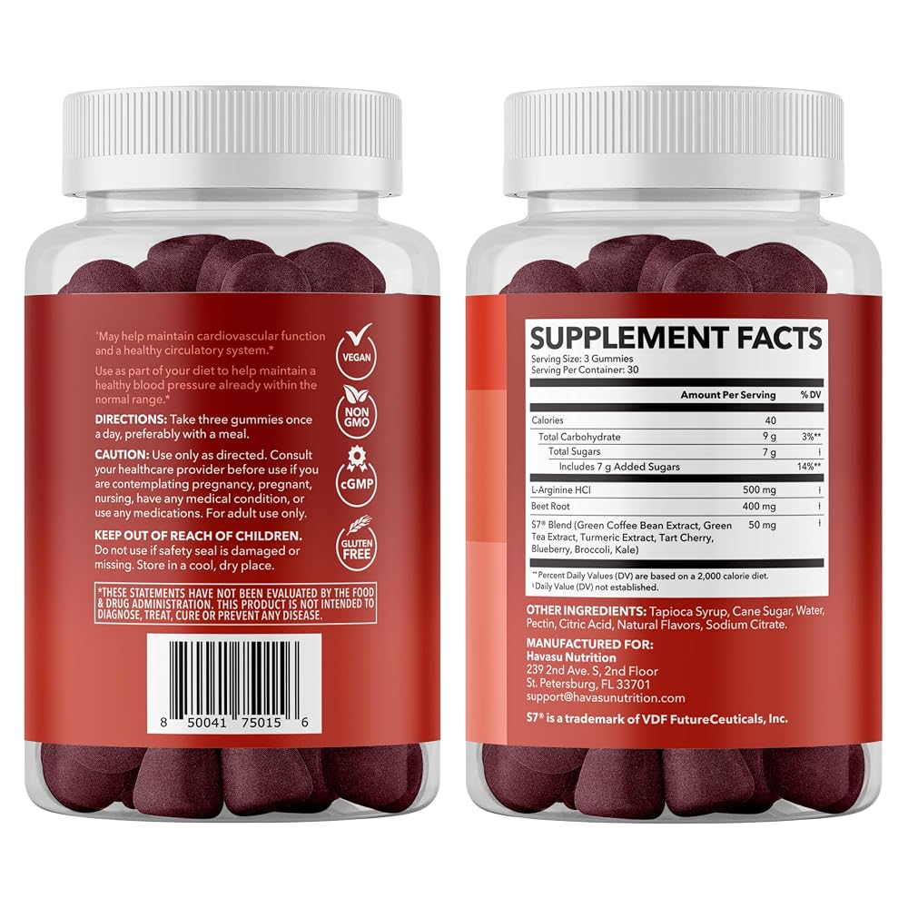Havasu Nutrition Nitric Oxide Beet Root Gummies with L-Arginine - 90 Count - image 9