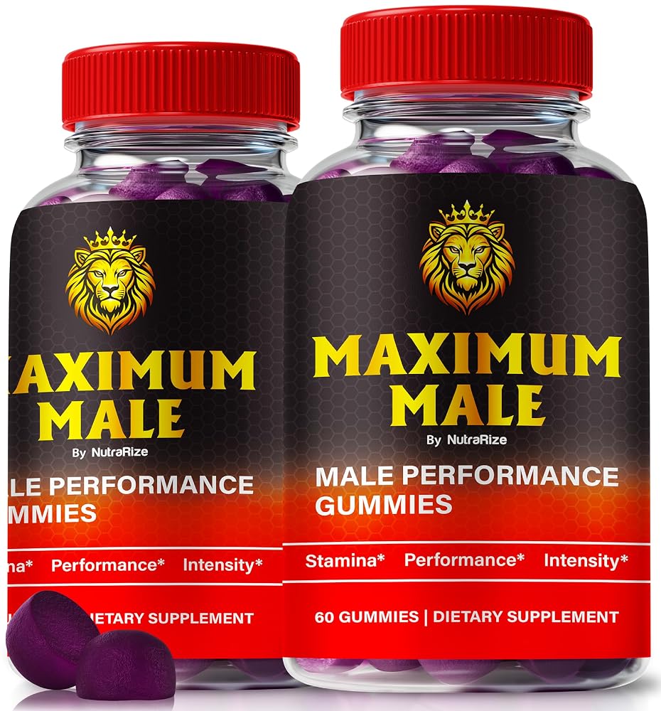 NutraRize Maximum Male Gummies for Energy & Stamina - 120 Gummies