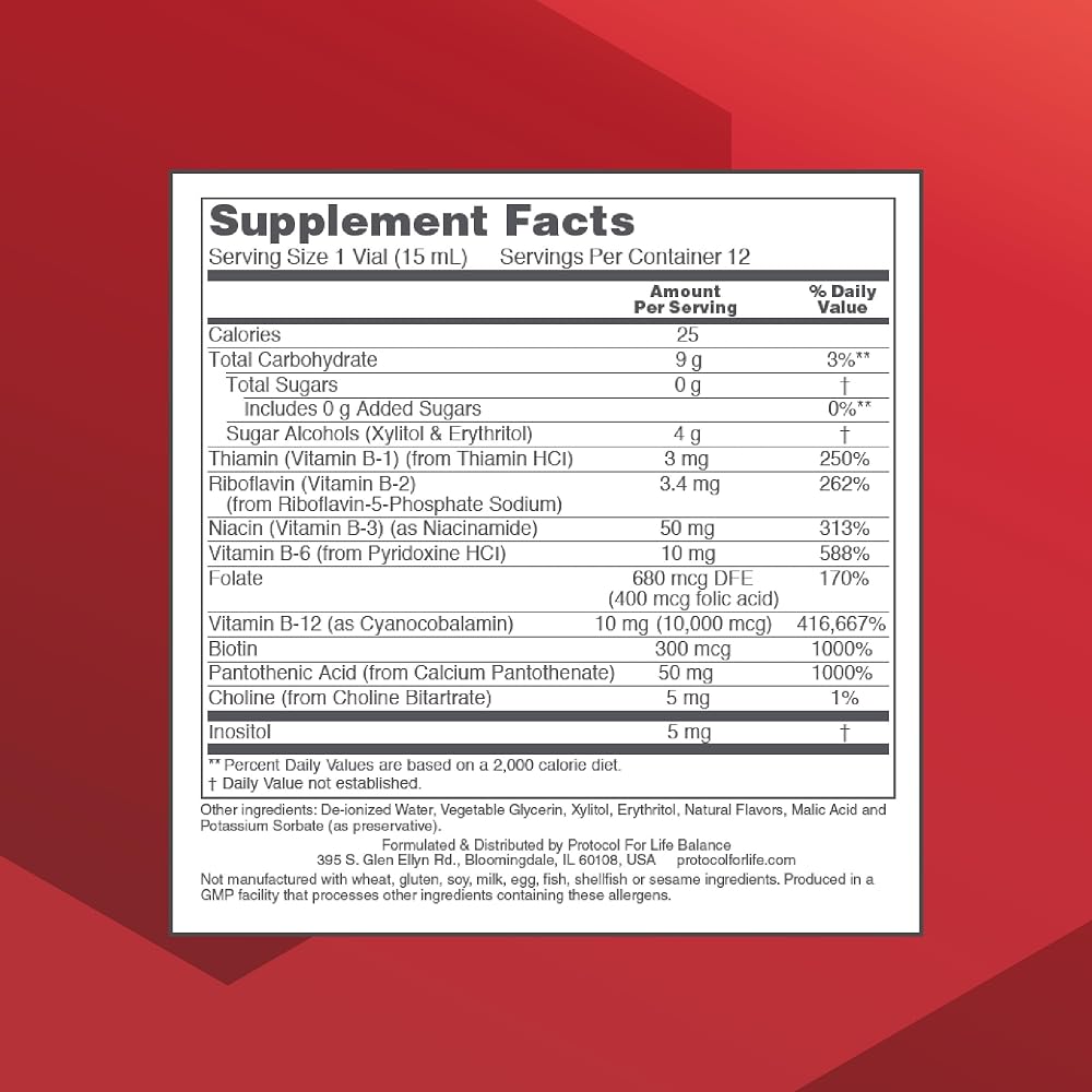 PROTOCOL FOR LIFE BALANCE Nutri-Dose B-12 10,000 mcg Liquid - 12 Packets - image 2