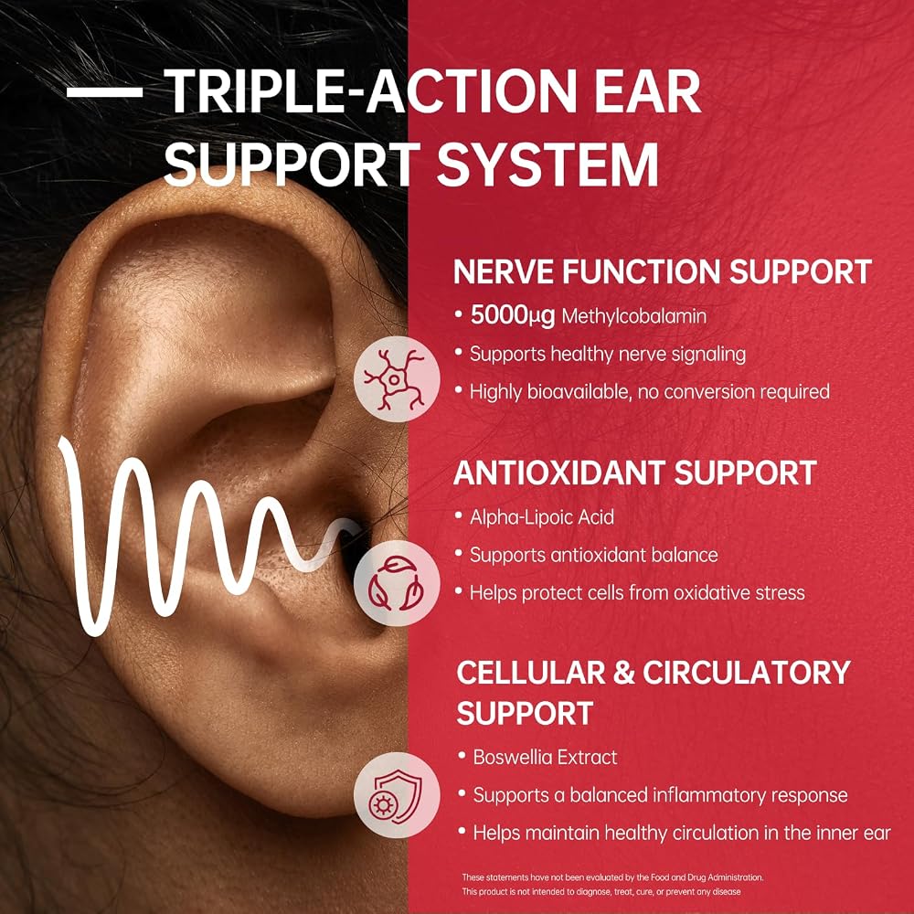 Purmeo Tinnitus Relief Supplement for Ear Comfort - 60 Capsules - image 5