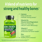 NATURELO Calcium 600mg with Vitamin D3 for Bone Strength - 240 Capsules - image 3