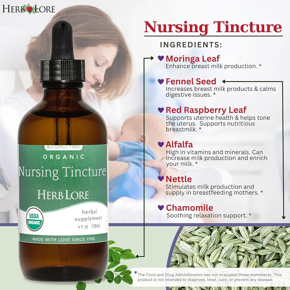 Herb Lore Organic Nursing Tincture Lactation Support – 4 fl oz - image 3